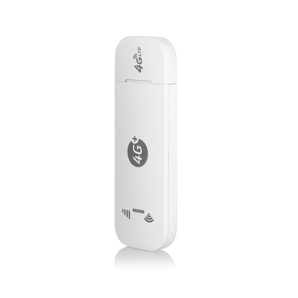 4G LTE USB Modem WiFi Dongle Mini Mobile WiFi Hotspot Router with SIM Card Slot 150Mbps DL 50Mbps UL Share Up to 10 WiFi Users - EU Version/White