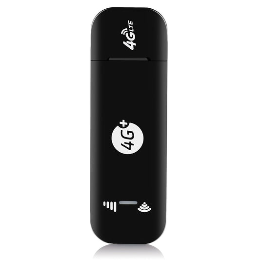 4G LTE USB Modem WiFi Dongle Mini Mobile WiFi Hotspot Router with SIM Card Slot 150Mbps DL 50Mbps UL Share Up to 10 WiFi Users - US Version/Black