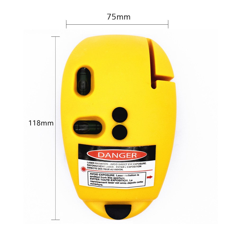 Level Measuring Tool Mini Leveller Bubble Level 90-degree Vertical Horizontal Level Line Hardwood Flooring Home Tile Stone Brick Installation - Yellow