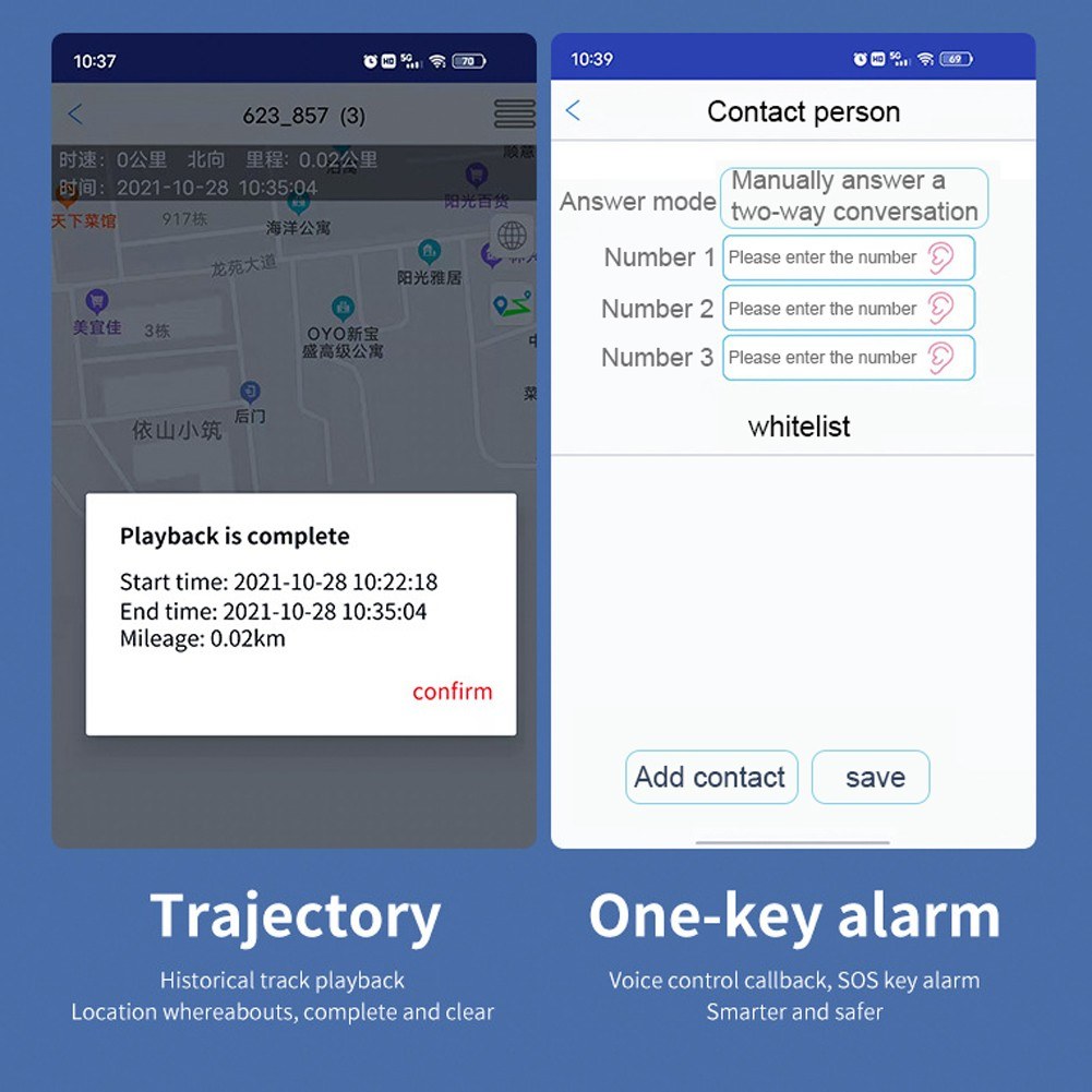 Mini Portable Locator Anti-lost Trackers for Elderly Children Pets Global Position System Multi-function Locator Support APP Remotes Monitoring Automatic Voice Callback WiFi LBS Dual Position SOS Alarm Locator