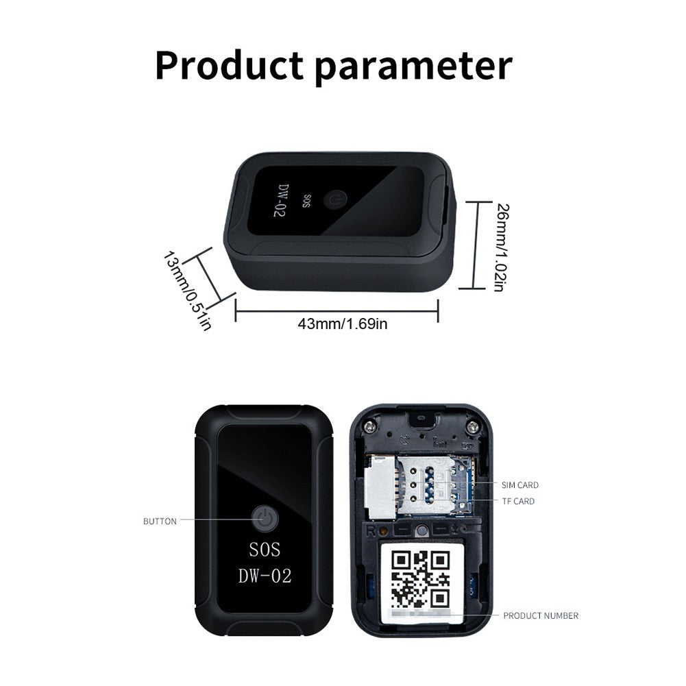 Mini Portable Locator Anti-lost Trackers for Elderly Children Pets Global Position System Multi-function Locator Support APP Remotes Monitoring Automatic Voice Callback WiFi LBS Dual Position SOS Alarm Locator