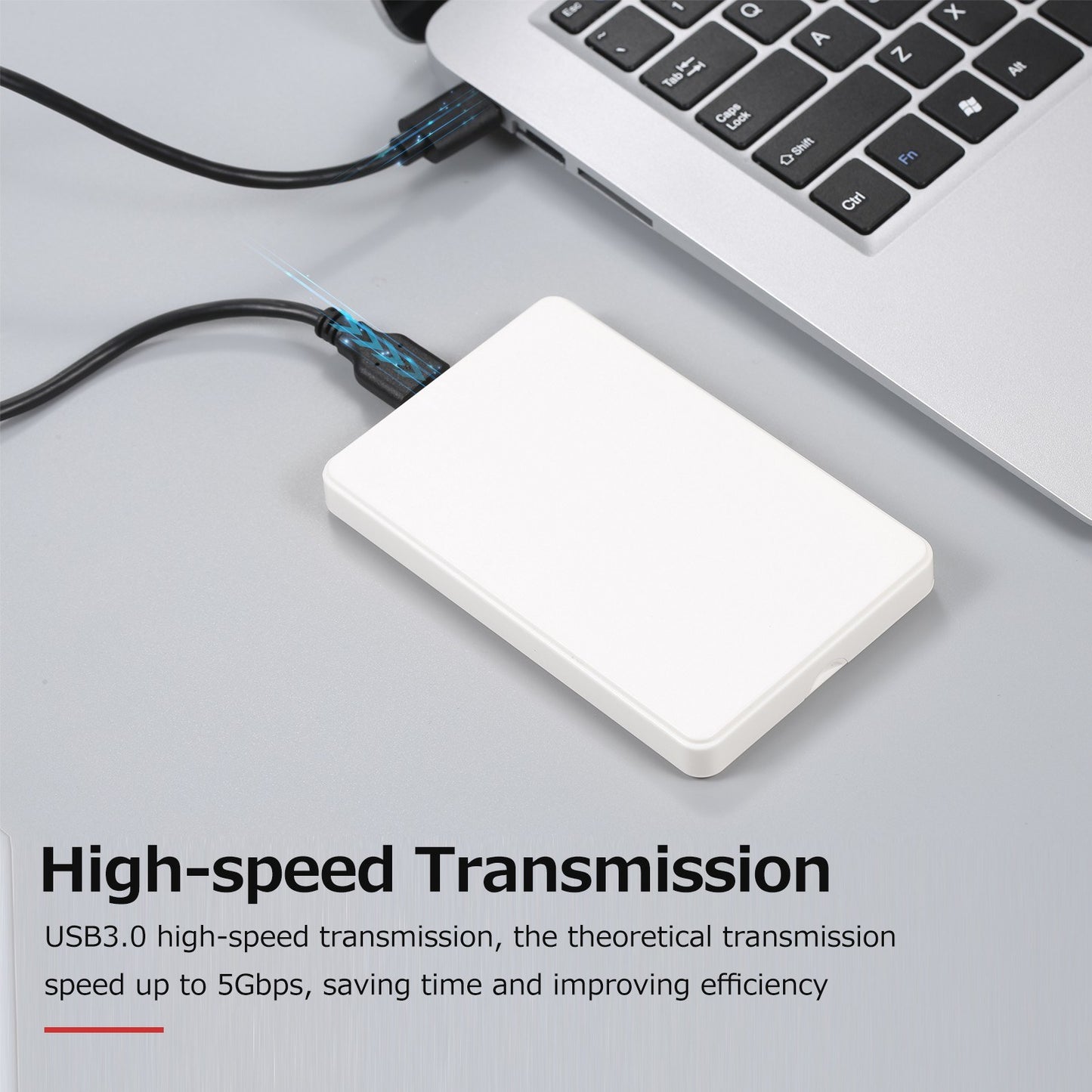 2.5 inch Hard Disk Case USB3.0 High-speed 5Gpbs Transmission External Enclosure SATA Hard Drive Case Support 2.5inch 7/9.5mm SATA HDD/SSD - Blue
