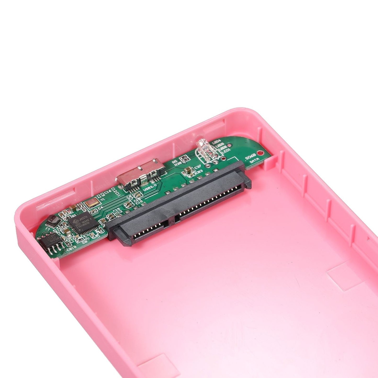 2.5 inch Hard Disk Case USB3.0 High-speed 5Gpbs Transmission External Enclosure SATA Hard Drive Case Support 2.5inch 7/9.5mm SATA HDD/SSD - Pink