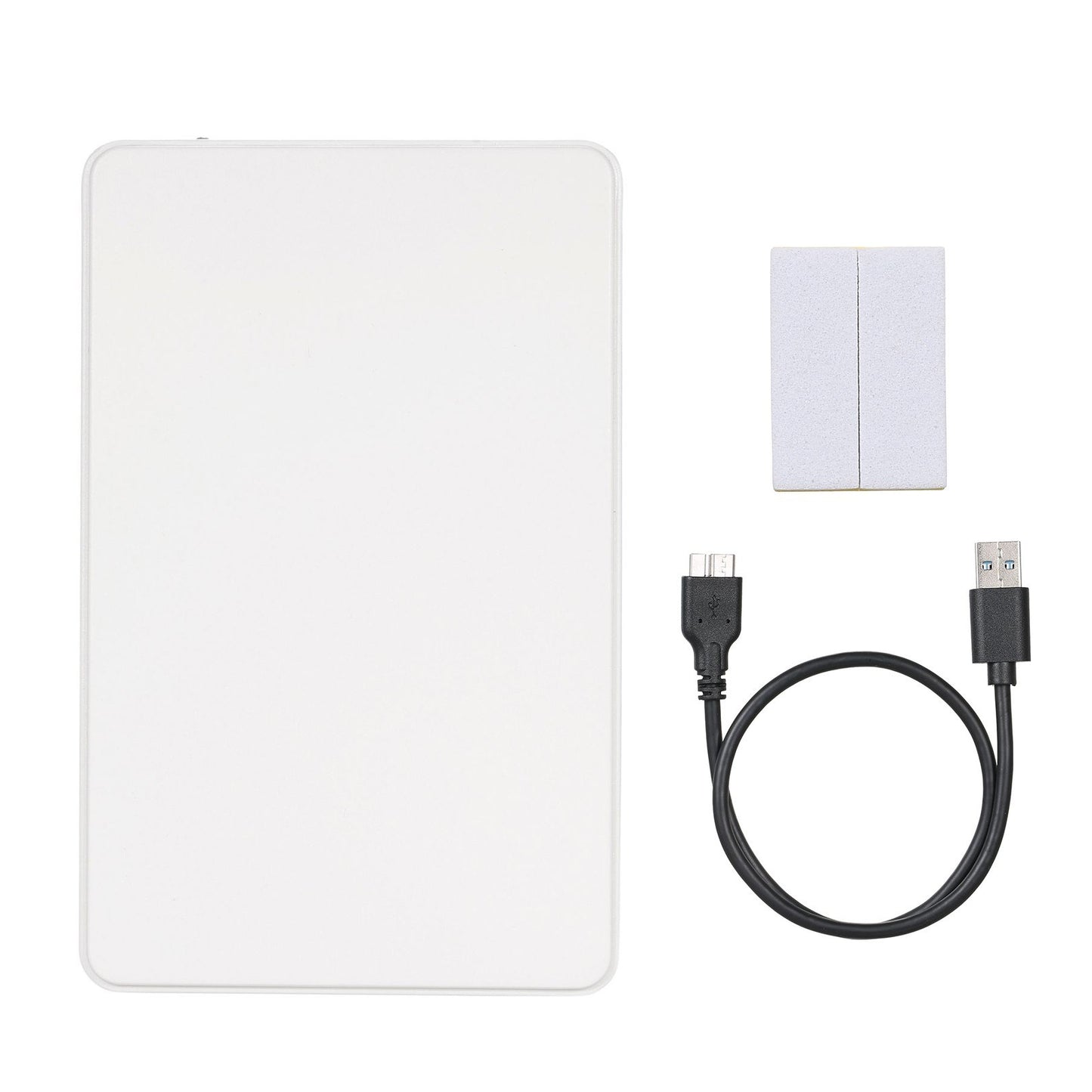 2.5 inch Hard Disk Case USB3.0 High-speed 5Gpbs Transmission External Enclosure SATA Hard Drive Case Support 2.5inch 7/9.5mm SATA HDD/SSD - White