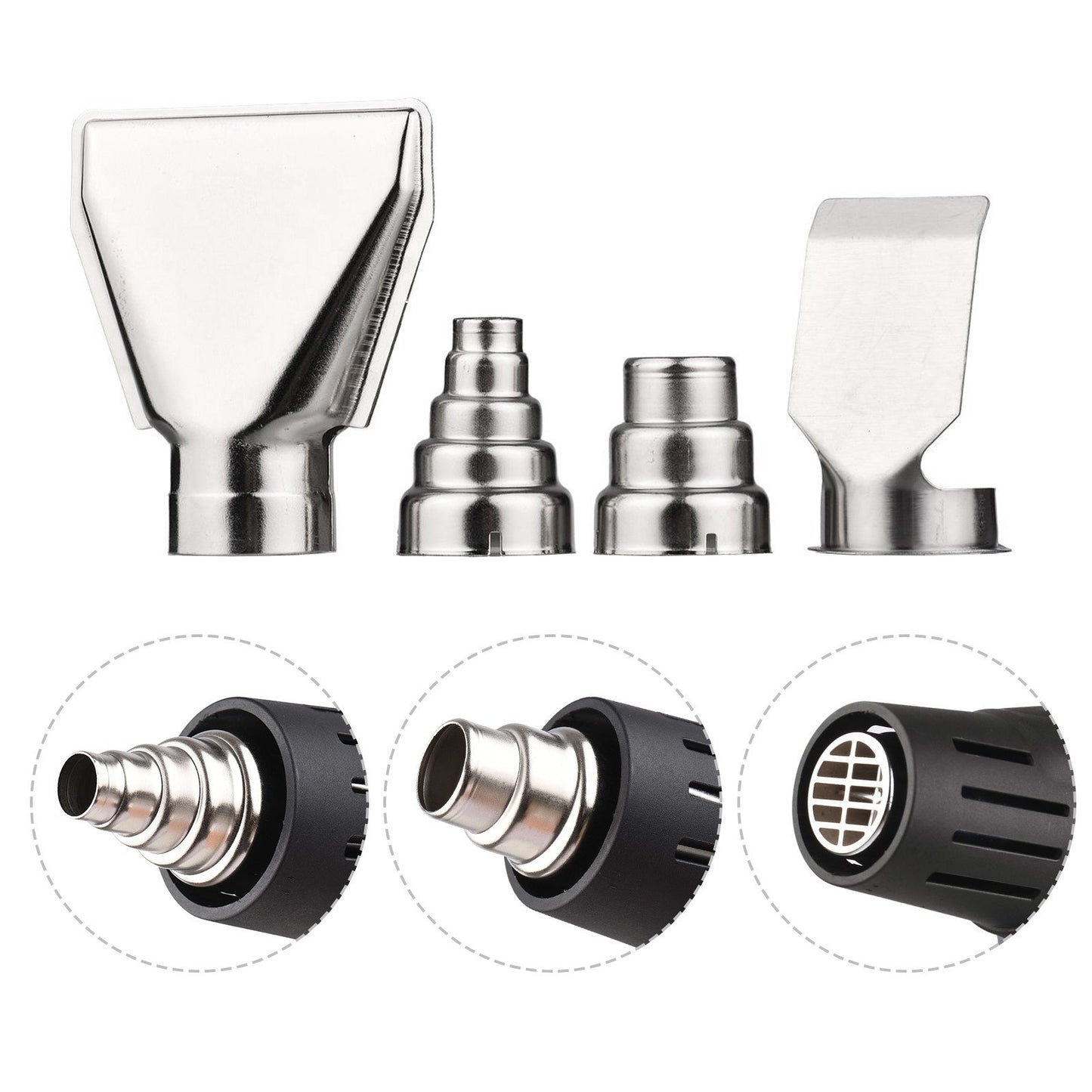 Hot Air Blower 2000W High Power Electronic Digital Display Hot Air Heat Gun Handheld Air Heater for Handicrafts Shrink Packaging - EU Plug 220V