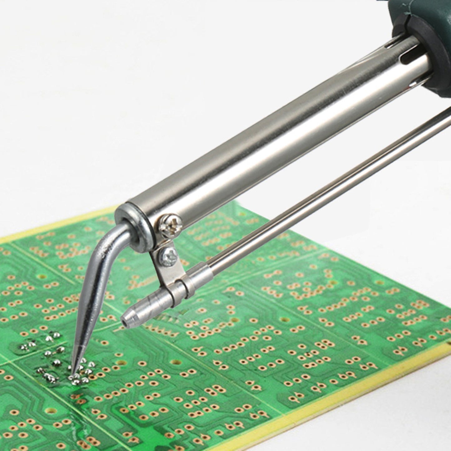 60W External Thermal Manual Welding Automatic Feed Soldering Iron Electric Tool Adjustable Solder Tool - EU Plug/Yellow