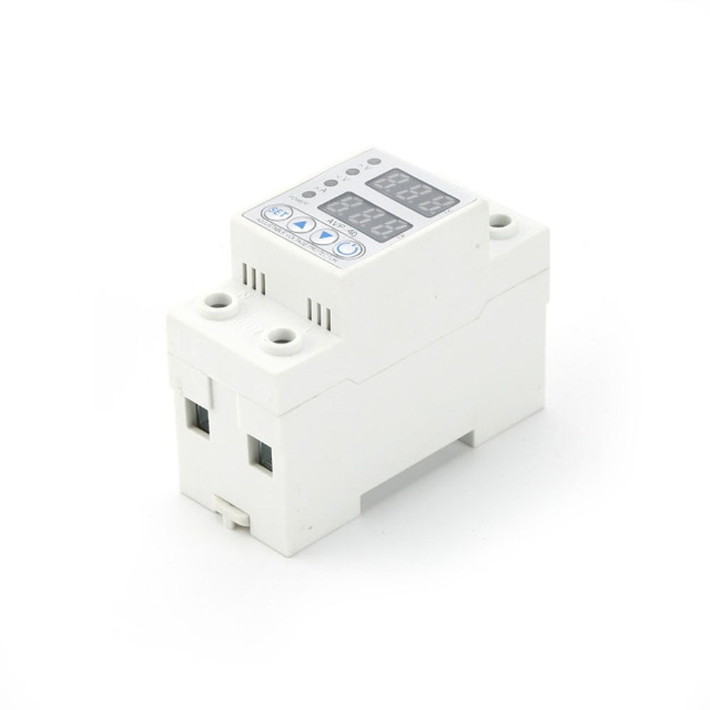 2P Multifunctional Self-resetting Dual Display Protector Circuit Earth Leakage Protector Over Under Voltage Protection Device - 40A