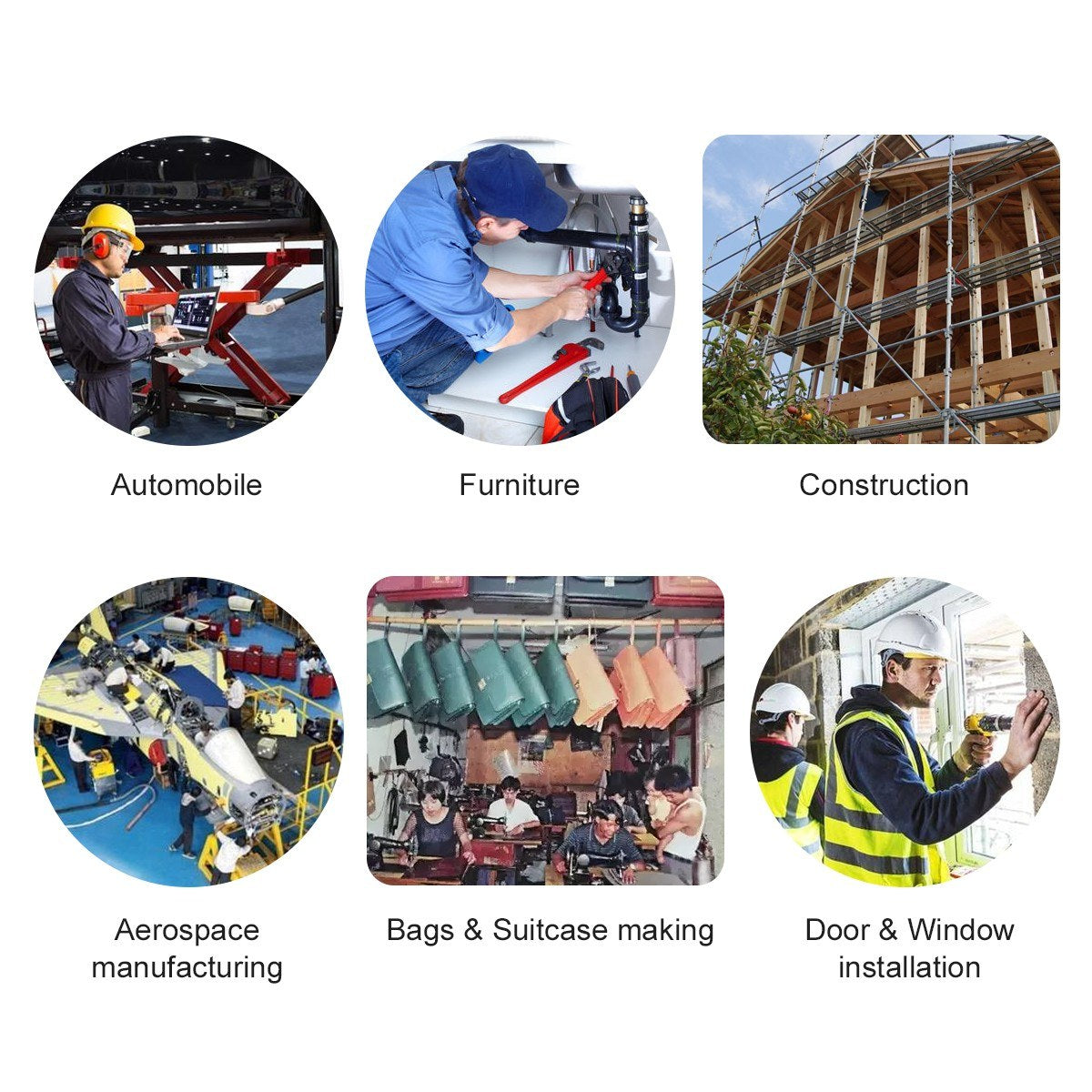 Industrial Pneumatic Rivet Gun Heavy Duty Air Riveter Gun Self-plugging Riveting Tool with 4 Nosepieces - Type 1/Gold