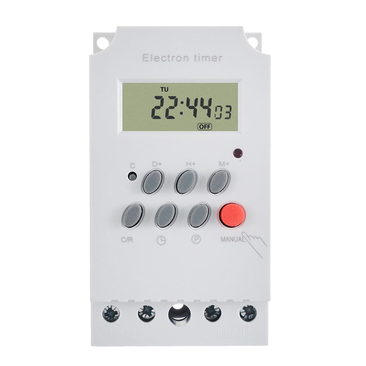Digital Programmable Timer LCD Display Clock AC 220V 25A Din Rail Electronic Timer Time Switch Controller