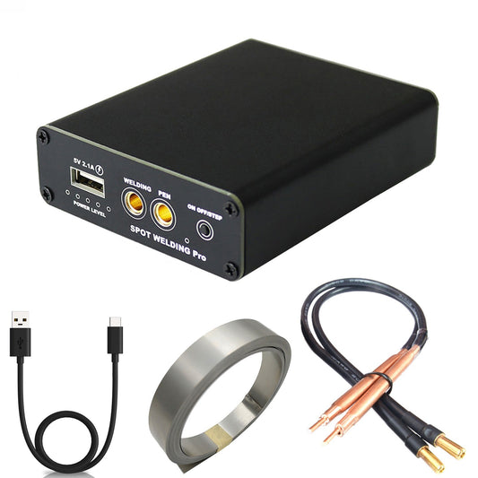 Adjustable Portable DIY Mini Spot Welder 5 Gears Handheld Spot Welding Machine Fast Charge Lithium Battery with Spot Welding Pen Nickel Sheet Charging Cable