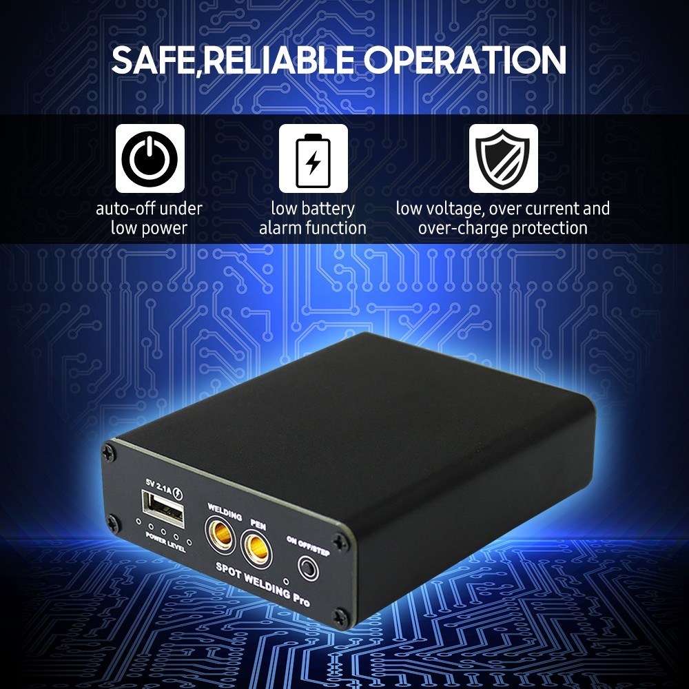 Adjustable Portable DIY Mini Spot Welder 5 Gears Handheld Spot Welding Machine Fast Charge Lithium Battery with Spot Welding Pen Nickel Sheet Charging Cable