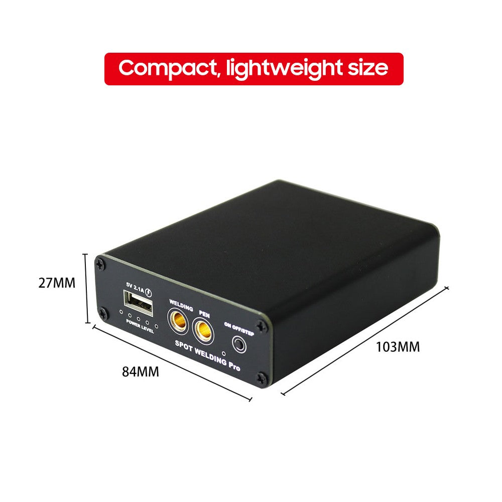 Adjustable Portable DIY Mini Spot Welder 5 Gears Handheld Spot Welding Machine Fast Charge Lithium Battery with Spot Welding Pen Nickel Sheet Charging Cable