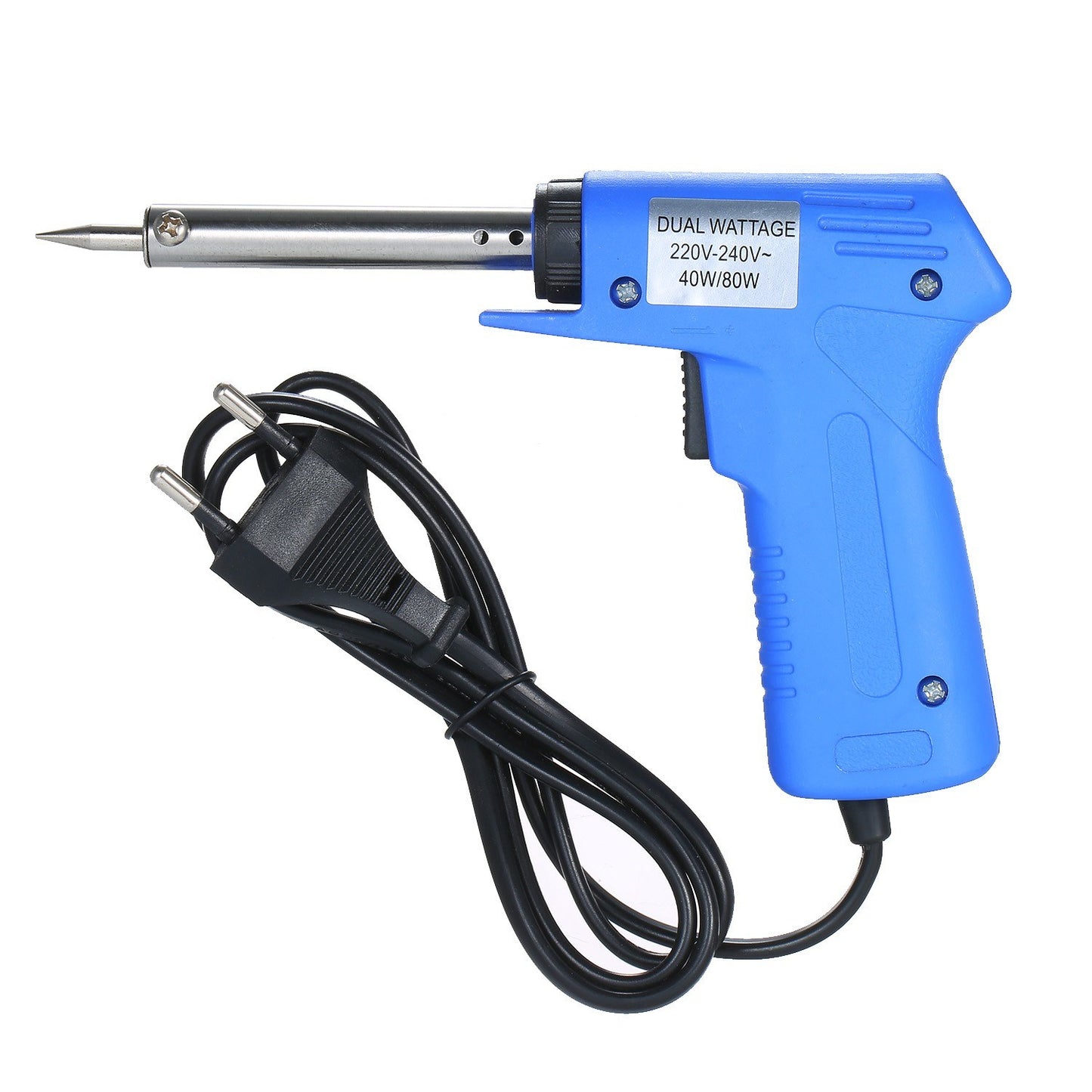 Double Power Electric Soldering Iron High Hardness Gun Type Electric Soldering Iron Power Soldering Iron Gun 40W/80W Adjustable
