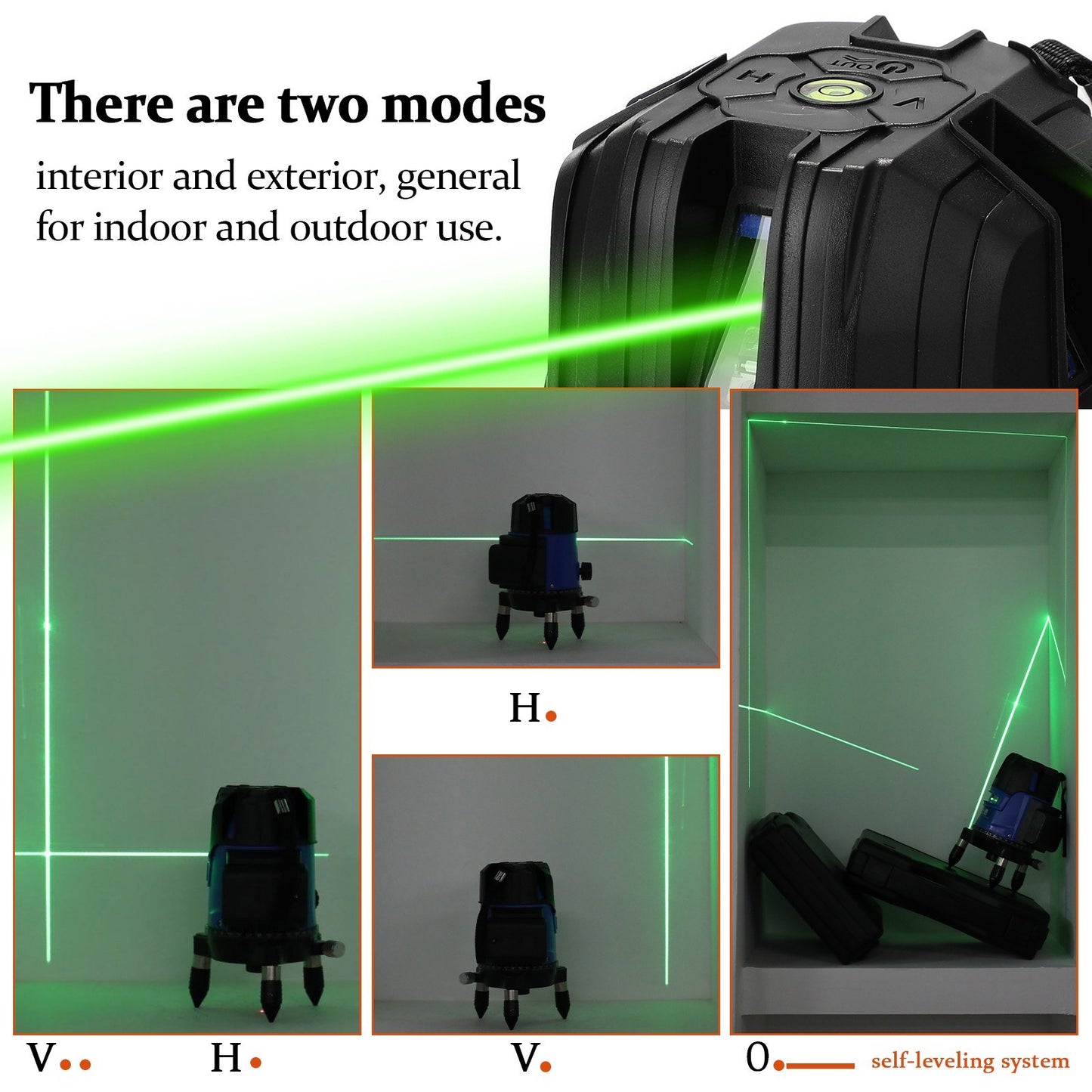 Multifunctional Touched Keys Line Leveler 360-degree Self-leveling Laser Level Measurement Instrument - EU Plug