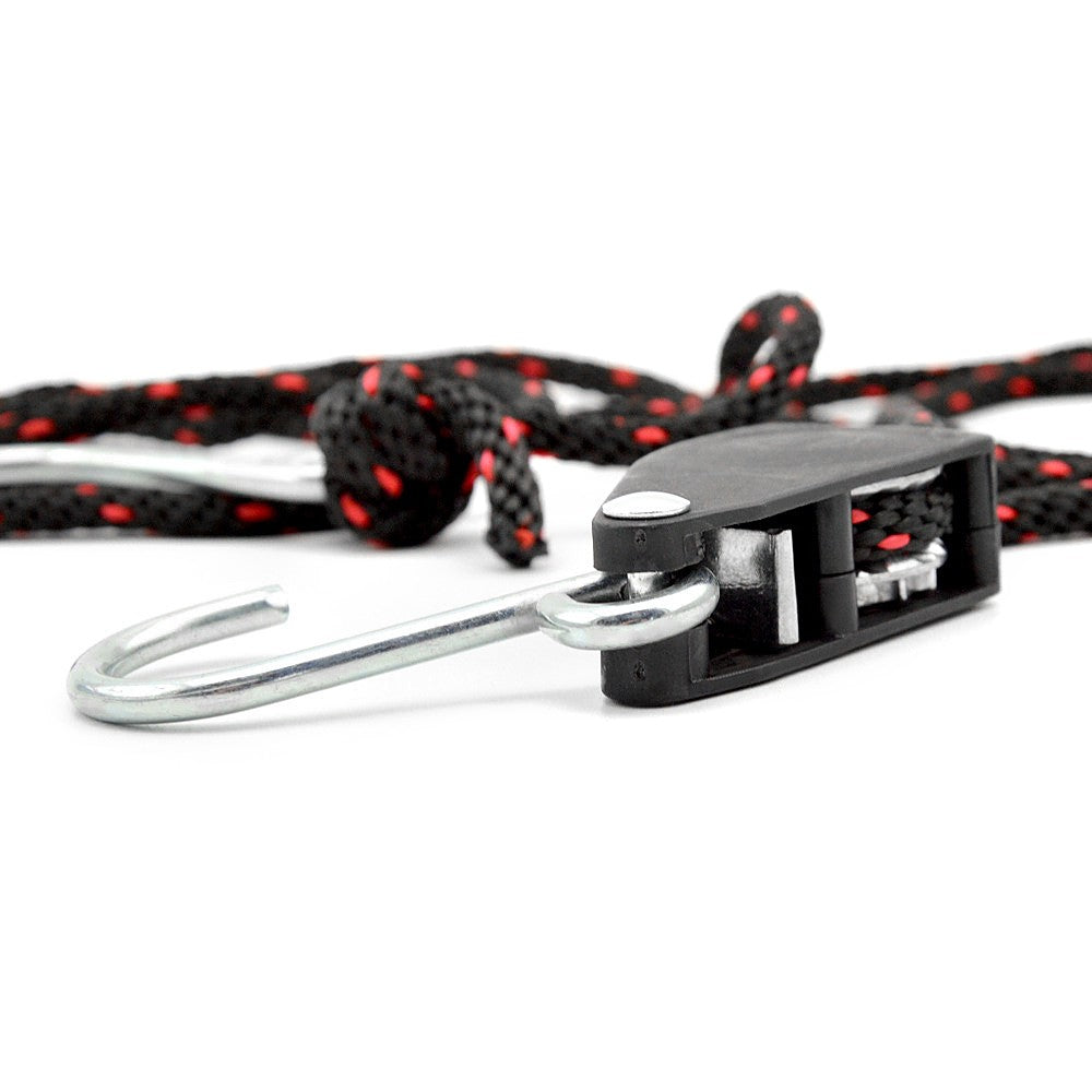 2Pcs 3.0m Kayak Tie Down Straps Canoe Bow and Stern Heavy Duty Cargo Ratchet Pulley Rope Hanger Working Load Up to 299.8lbs
