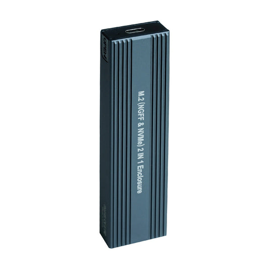 M.2 NVMe&amp;SATA External Hard Drive SSD Enclosure Adapter Dual Protocol Mobile Hard Disk Case Supports 2230/2242/2260/2280 SSD