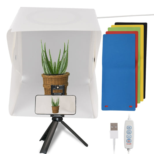 Professional Mini Product Photography Light Box Foldable LED Light Box with Colorful Backdrops