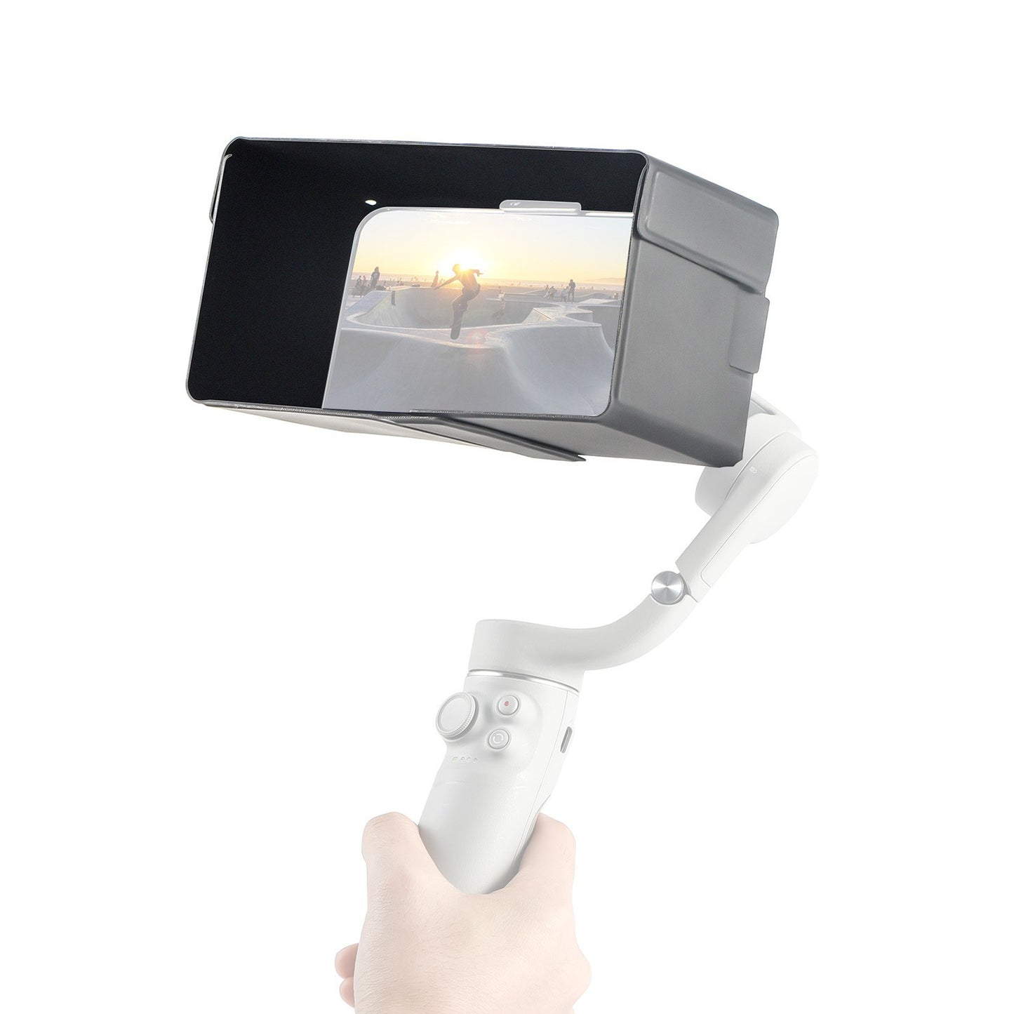Uniqkart Mobile Phone Sun Hood for DJI OM 5/OM 4 SE/OM 4, Portable Phone Stabilizer Gimbal Sunshade Protective Hood Sun Shield