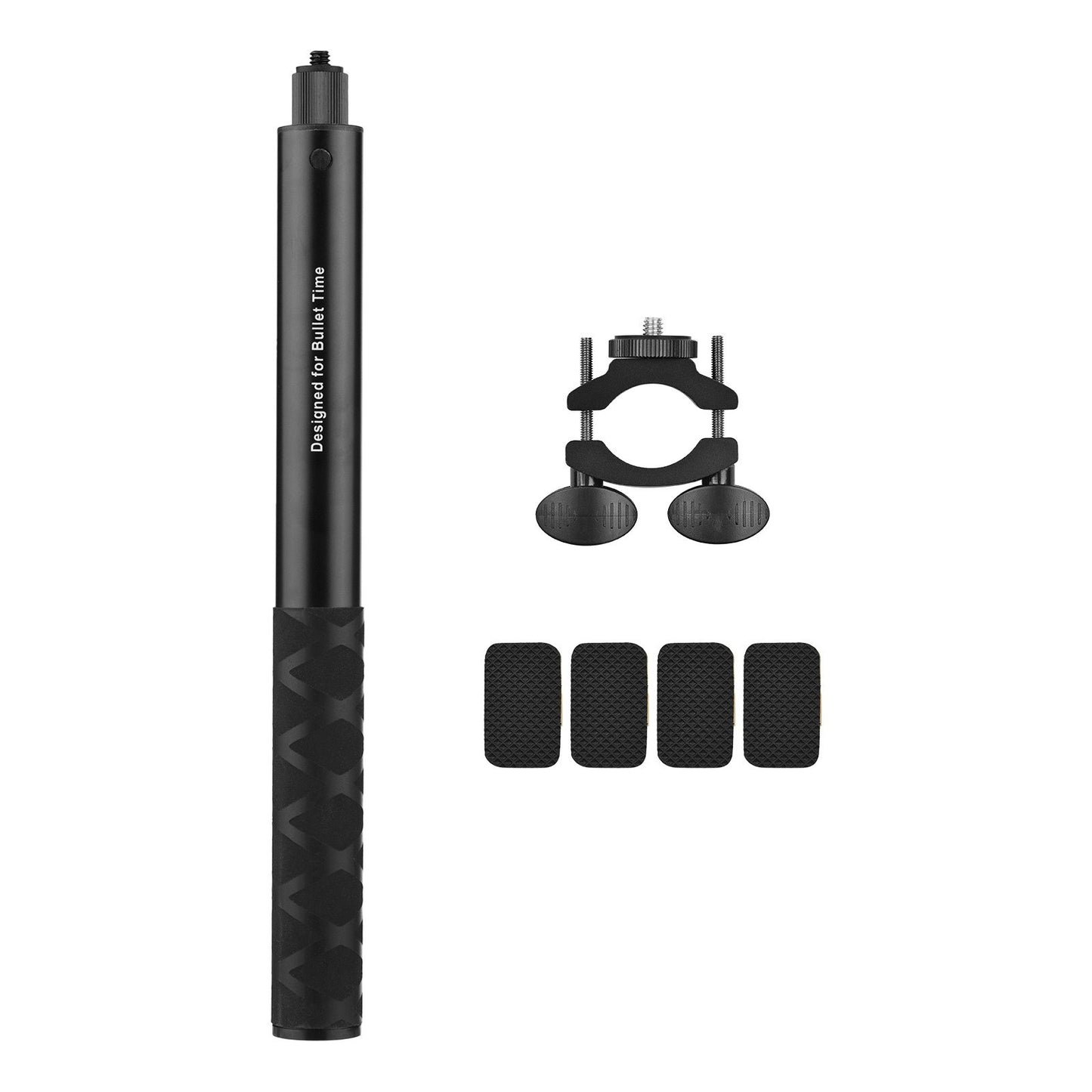 Motorcycle Bike Invisible Selfie Stick Handlebar Mount Bracket with 1/4 Inch Screw for Insta360 One X/One/EVO Camera Support 28cm-115cm Adjustable Length