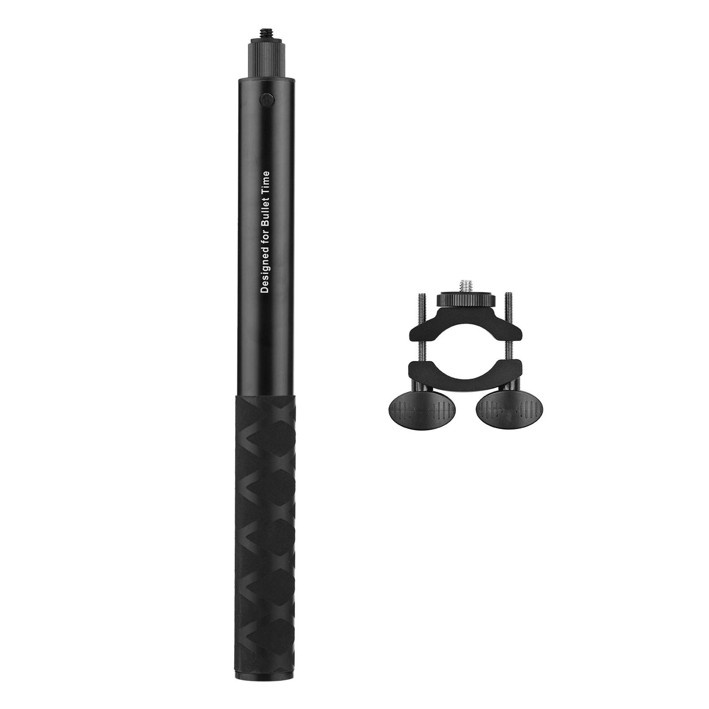 Motorcycle Bike Invisible Selfie Stick Handlebar Mount Bracket with 1/4 Inch Screw for Insta360 One X/One/EVO Camera Support 28cm-115cm Adjustable Length