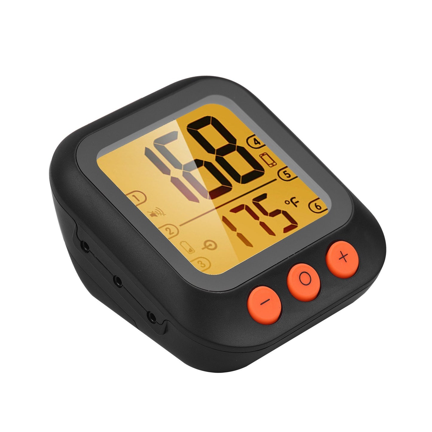 Digital LCD Display Smart Meat Thermometer with 4 Probes 262ft BT Distance APP Remote Control Timer Sharing Alarm Temperature Smart Cooking Thermometers for Barbeque Grill Oven Kitchen