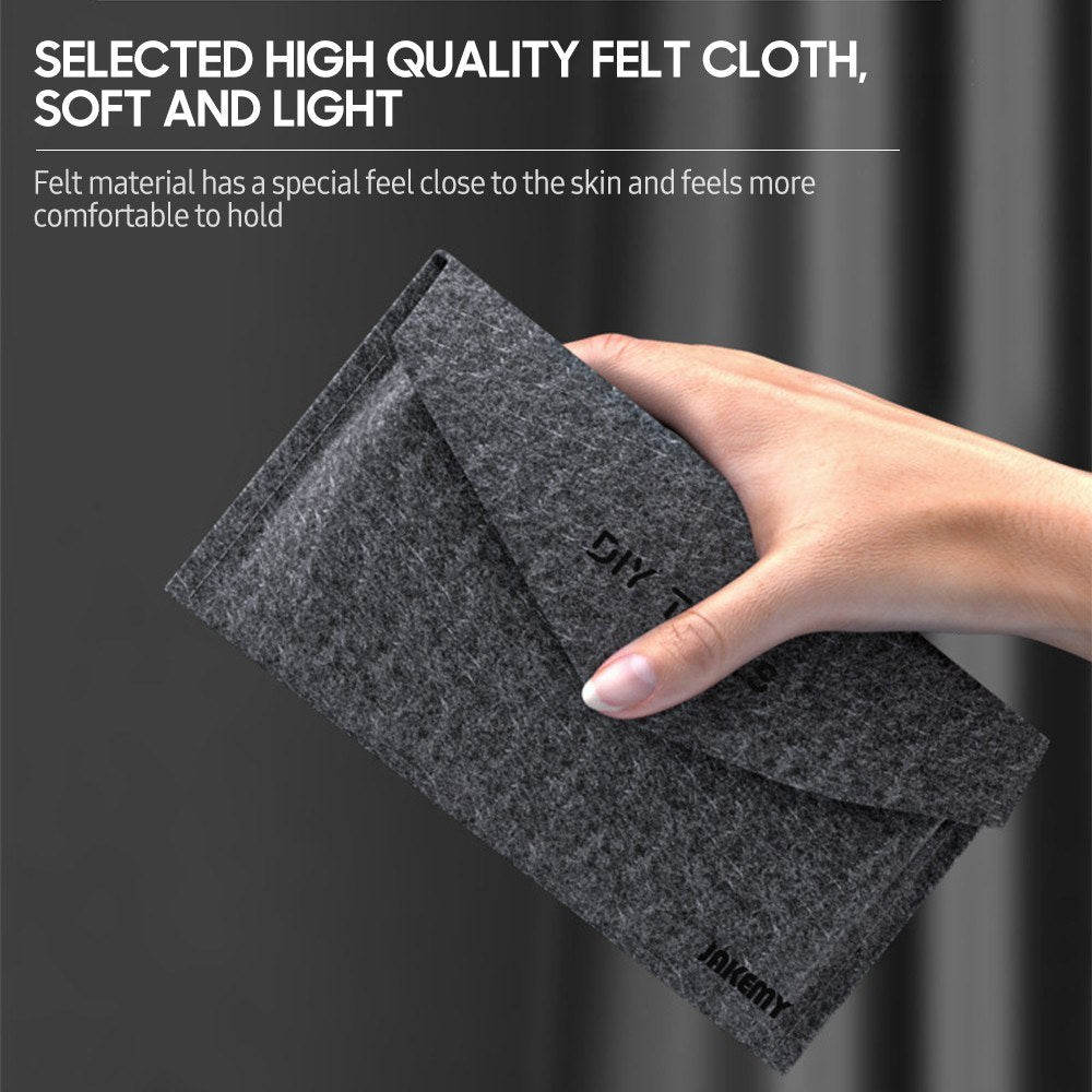 JAKEMY 46Pcs High Precision Screwdriver Bits Socket Set Multifunctional Drive Socket Set with H4x28mm Bits CR-V Alloy Steel Slotted Torx Star Hexagon Bits with Storage Bag for Home