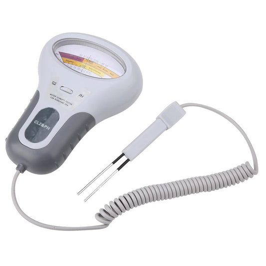 PC102 Handheld Water Quality Tester 2 in 1 PH/Chlorine Level CL2 Portable Meter Detector with Display for Swimming Pool Spa