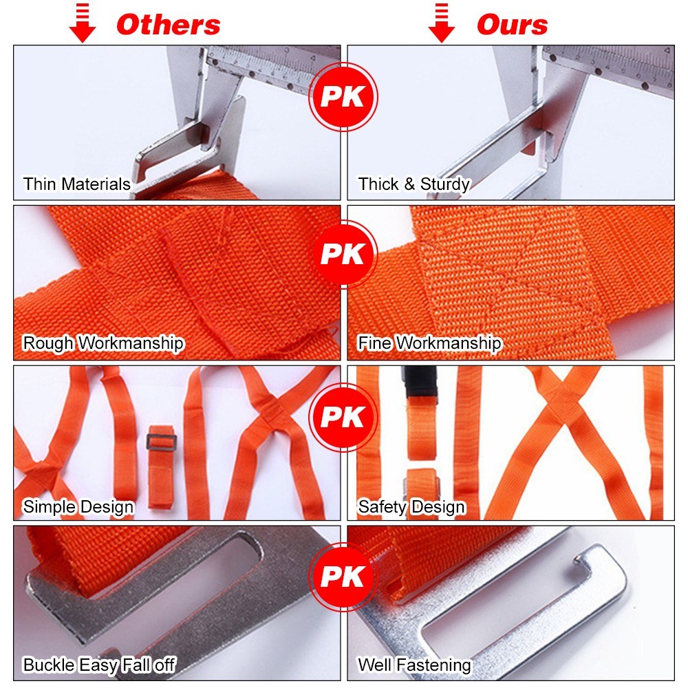 Moving Straps Lifting High Strength Polypropylene Shoulder Moving Straps Set for Furniture Appliances Mattresses Piano