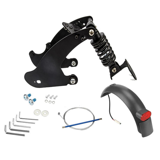 Rear Shock Absorber Anti-wear Durable Electric Scooter Replacement Accessory with Tail Light for MI 3 Electric Scooter - Black