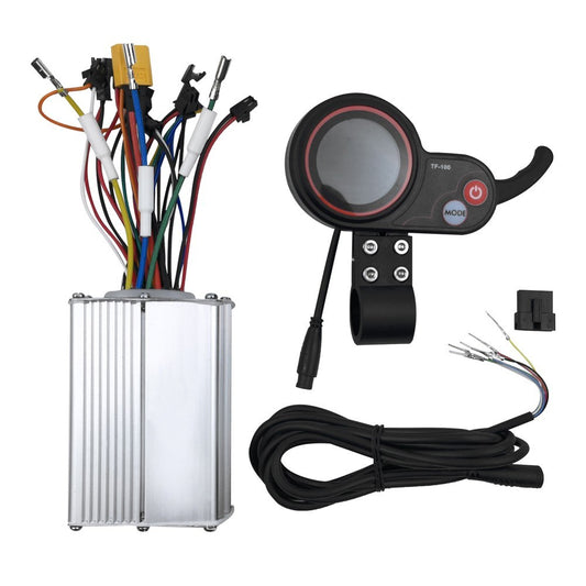 Electric Scooter Motor Controller 36V 16A Aluminium Alloy E-Bike Brushless Motor Controller with Waterproof LCD Display Control Panel - Type 2