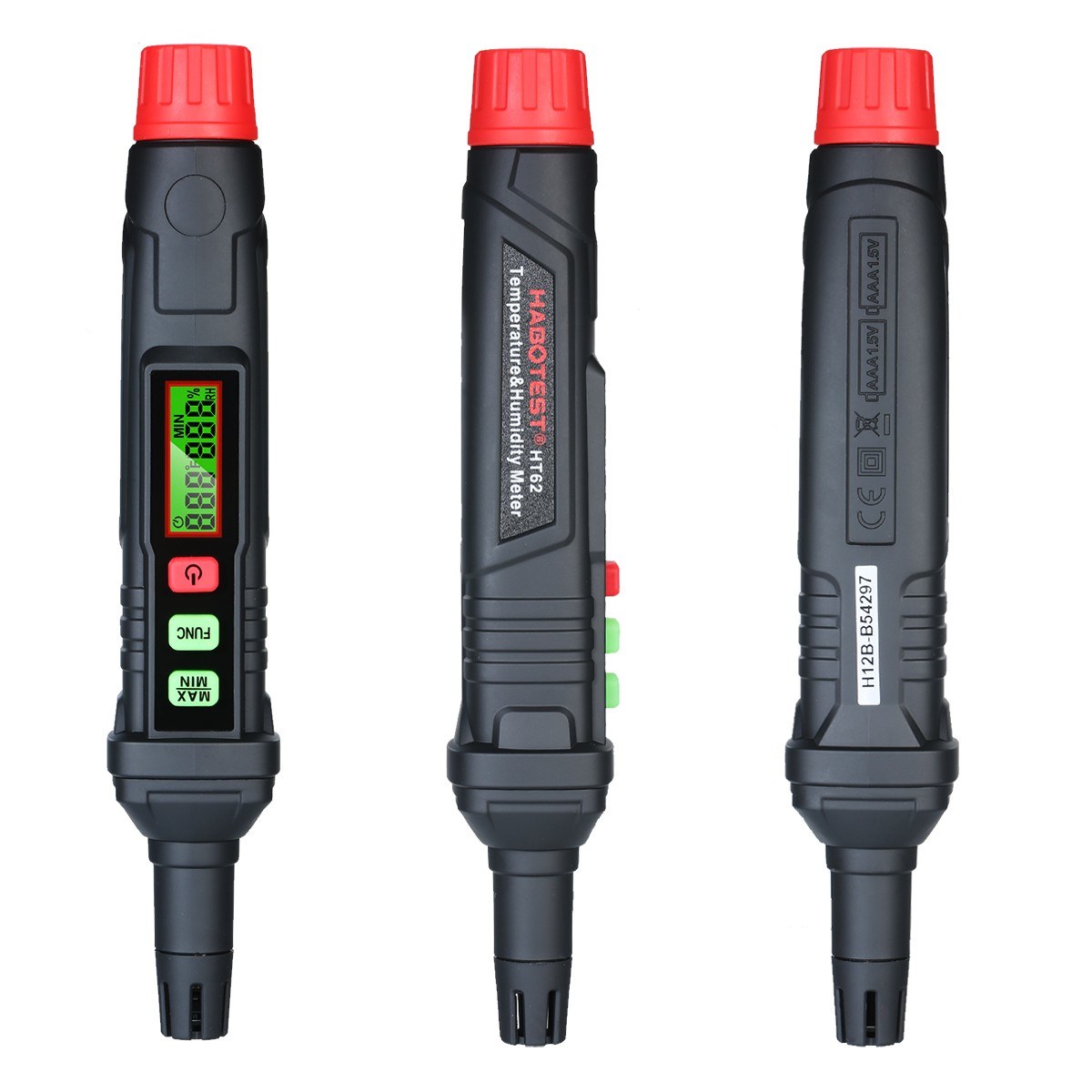 Habotest 4-in-1 High Precision Digital Psychrometer Thermo-Hygrometer Humidity Meter Pen with Dew Point and Wet Bulb Temperature