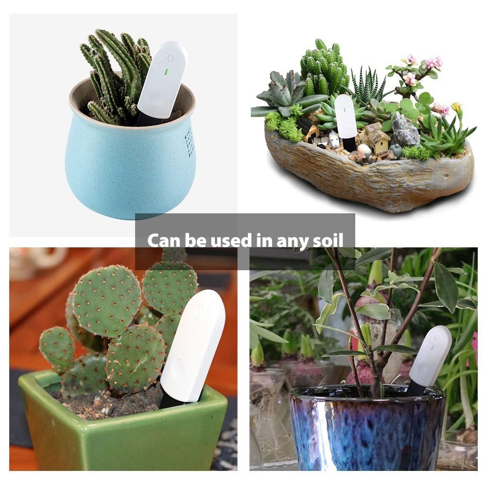 Intelligent Portable Soil Moisture Test Meter Tool with Light Indicator for Garden Indoor Outdoor Farm Lawn Plants Flower Monitor