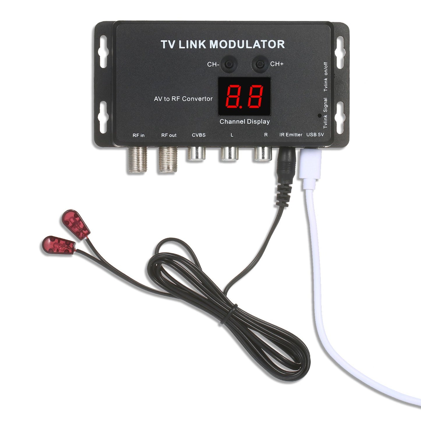 Flexible TV Link Modulator AV to RF Convertor and IR Extender RF Modulator