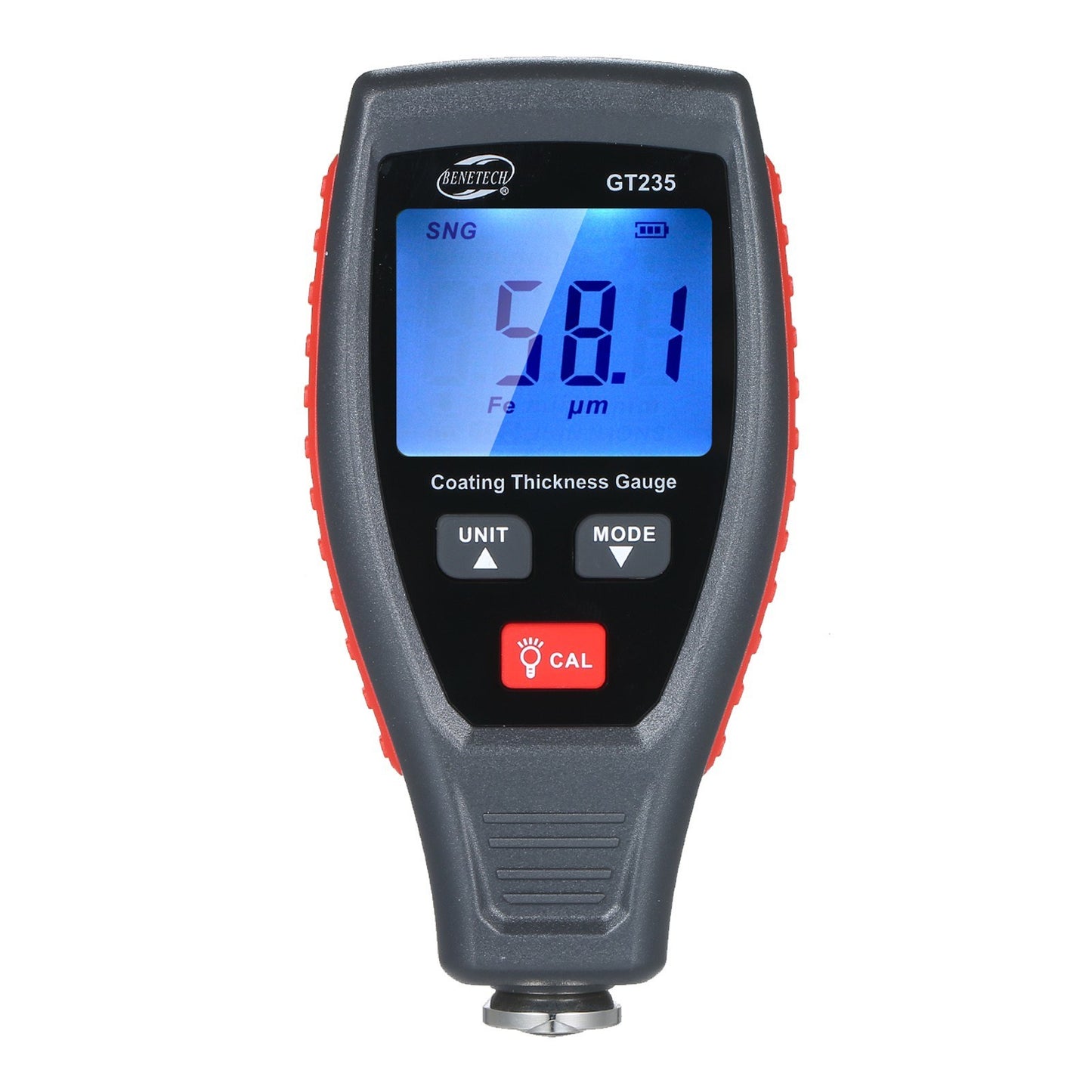 Uniqkart GT235 LCD Car Paint Coating Thickness Detector Handheld Coating Thickness Tester with Pouch Calibration Substrates Calibration Coating Film