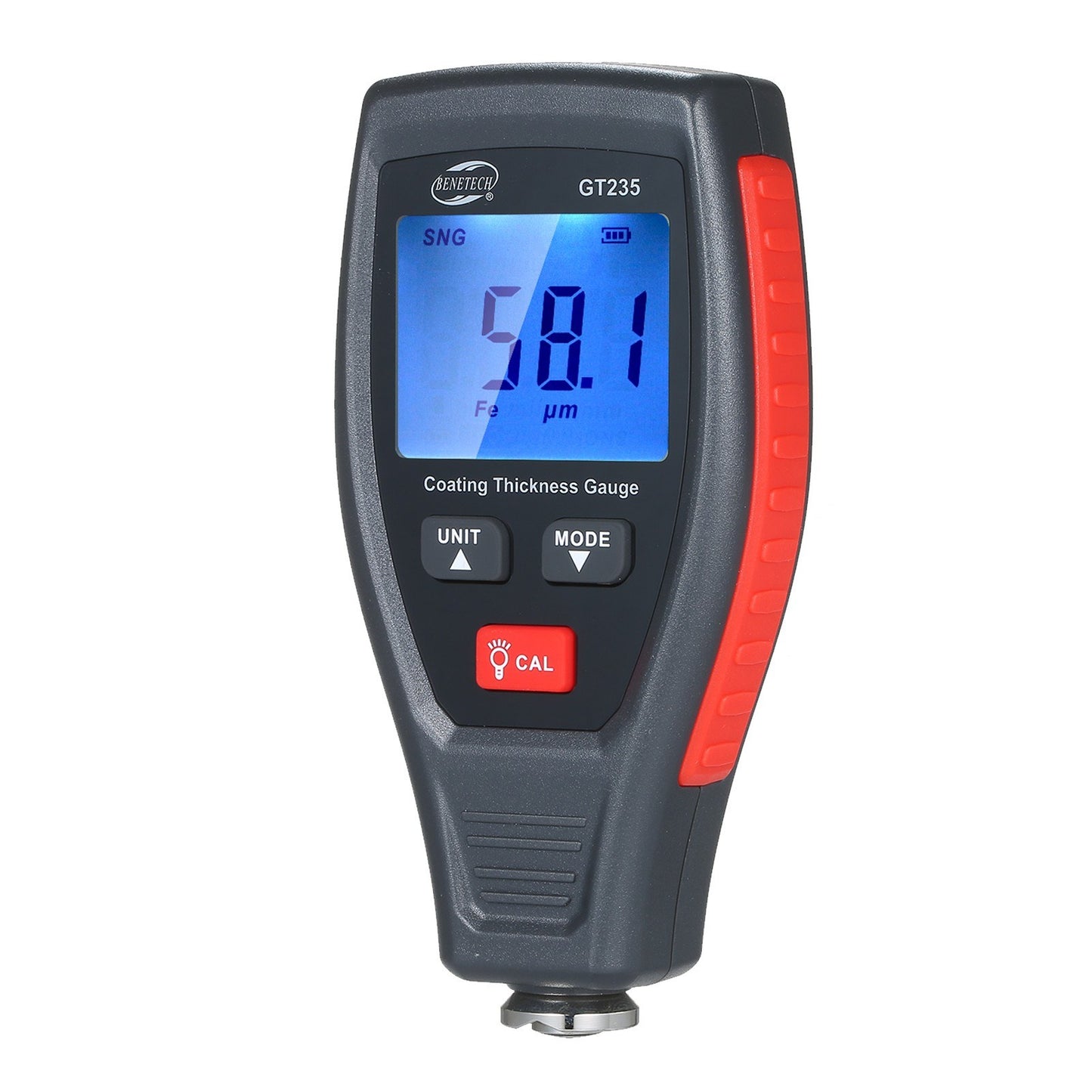 Uniqkart GT235 LCD Car Paint Coating Thickness Detector Handheld Coating Thickness Tester with Pouch Calibration Substrates Calibration Coating Film