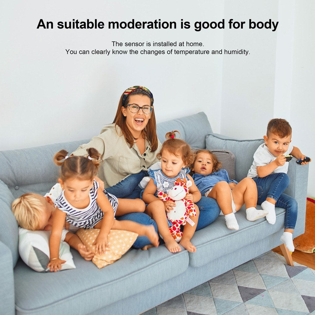 Tuya ZigBee Temperature Humidity Sensors APP Real-time Monitoring Humidity Meter Temperature Monitor Compatible with Alexa Google