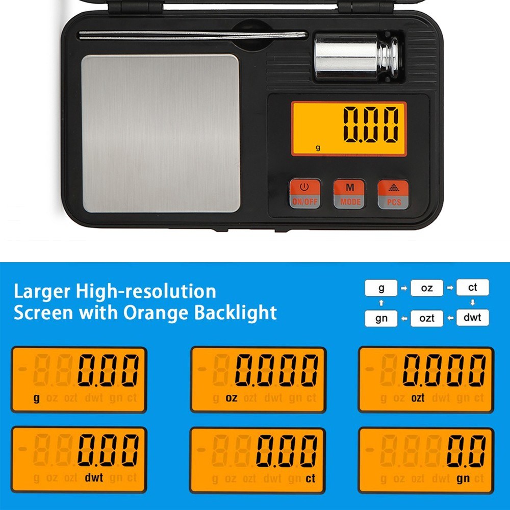 Digital Kitchen Scale 200g / 0.01g High Accuracy Precision Multifunction Food Scale Jewelry Scale with Tool Box