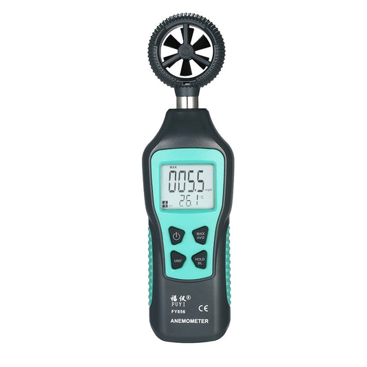 FUYI Digital Anemometer Thermometer Handheld LCD Wind Speed Meter with Max / Min / Data Hold Mode
