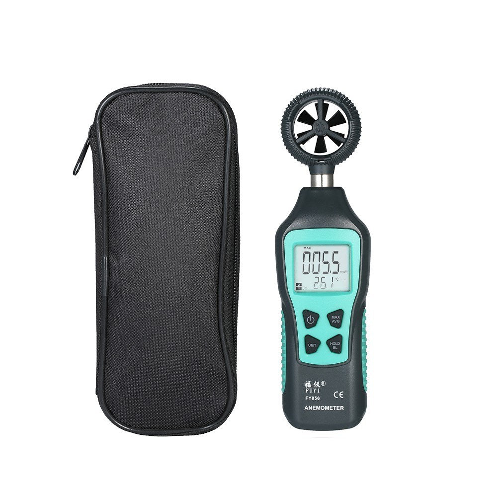 FUYI Digital Anemometer Thermometer Handheld LCD Wind Speed Meter with Max / Min / Data Hold Mode