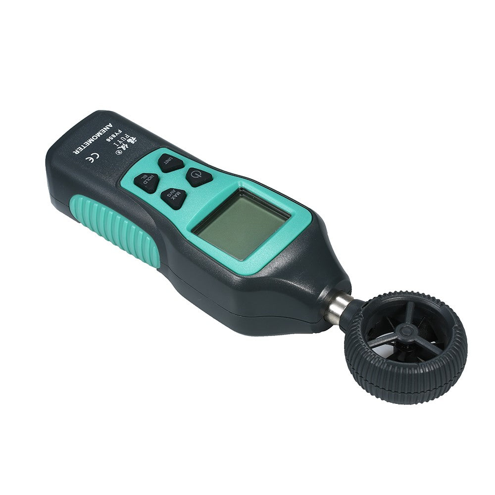 FUYI Digital Anemometer Thermometer Handheld LCD Wind Speed Meter with Max / Min / Data Hold Mode