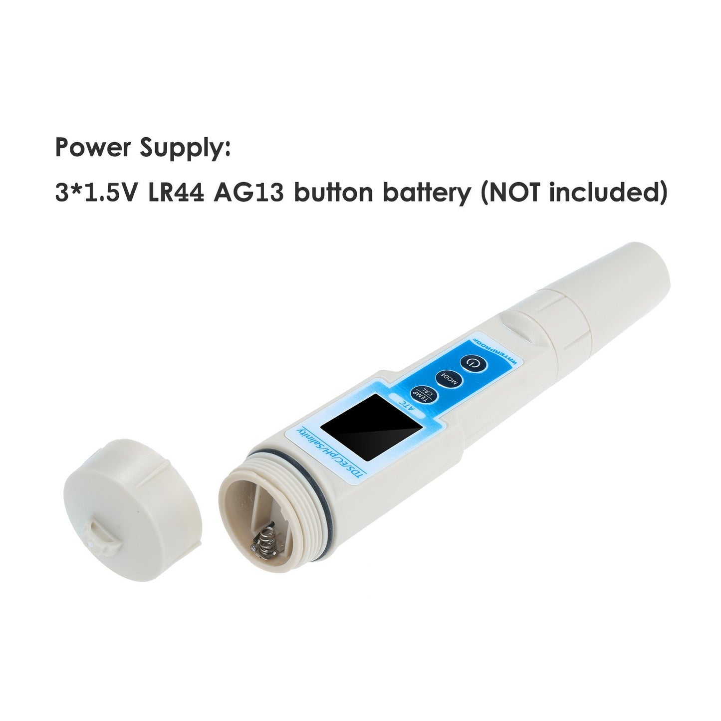 5-in-1 pH Meter Lightweight Durable Waterproof Multi-functional TDS / EC / pH / Salinity / Temperature Meter Water Quality Tester