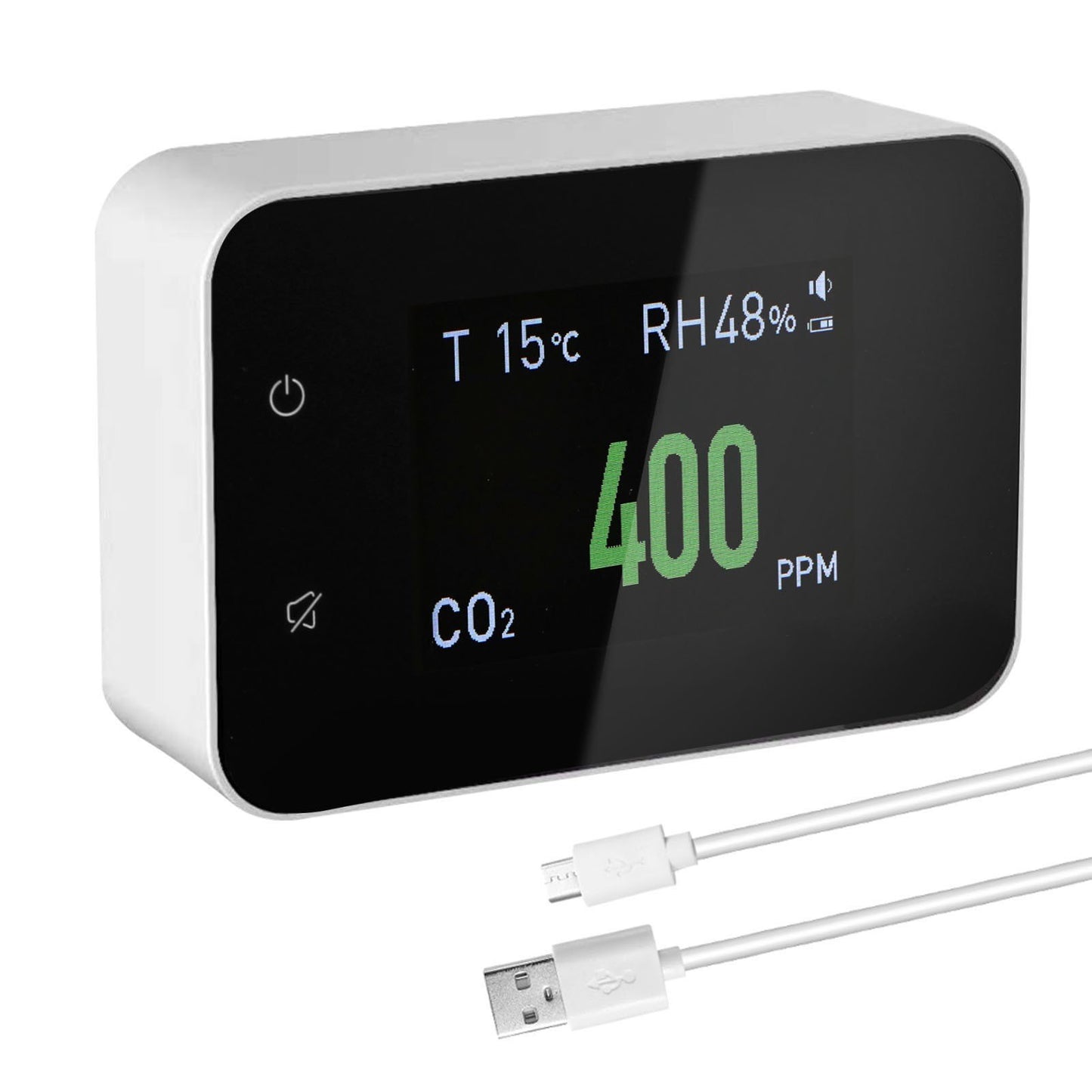 Household Air Quality Detector Portable Realtime Detection Multi-functional CO2 Tester with Temperature Humidity Display Function