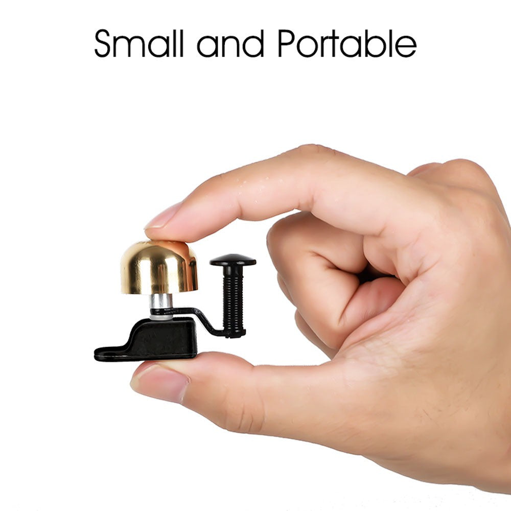 Bicycle Bell Kids Adults Bike Horn Safety Ring Cycling Alarm Crisp Clear Long Sound Ringer for Road Mountain Bike - Gold