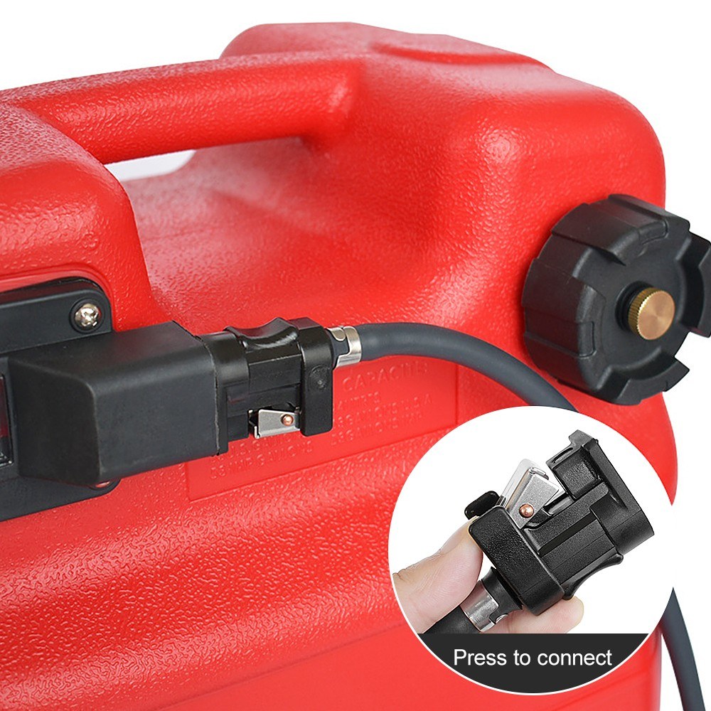 300cm Boat Fuel Line with Hand Pump Connectors Boat Motor Fuel Hose Compatible with Outboard Motors Up to 85hp