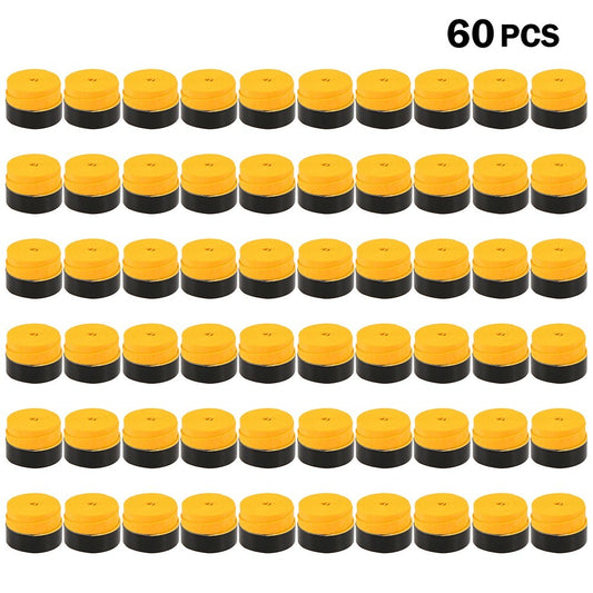 Tennis Racket Grip Tape Anti Slip Super Absorbent Tennis Overgrip Badminton Overgrip Pickleball Replacement Grip - 60Pcs / Yellow
