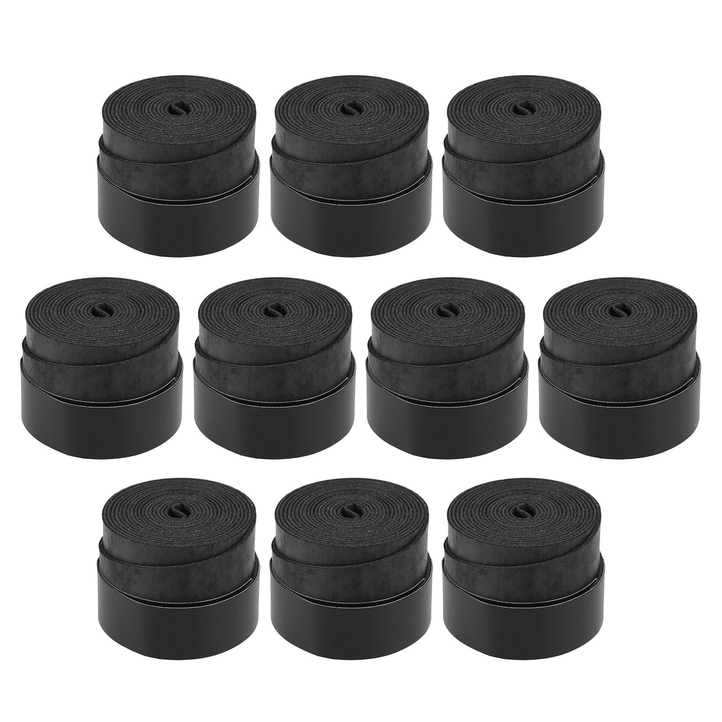 Tennis Racket Grip Tape Anti Slip Super Absorbent Tennis Overgrip Badminton Overgrip Pickleball Replacement Grip - 10Pcs / Black
