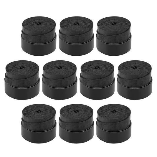 Tennis Racket Grip Tape Anti Slip Super Absorbent Tennis Overgrip Badminton Overgrip Pickleball Replacement Grip - 10Pcs / Black