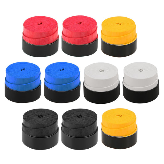 Tennis Racket Grip Tape Anti Slip Super Absorbent Tennis Overgrip Badminton Overgrip Pickleball Replacement Grip - 10Pcs / Multicolor