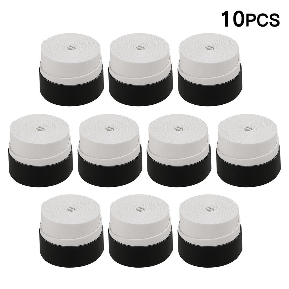 Tennis Racket Grip Tape Anti Slip Super Absorbent Tennis Overgrip Badminton Overgrip Pickleball Replacement Grip - 10Pcs / White