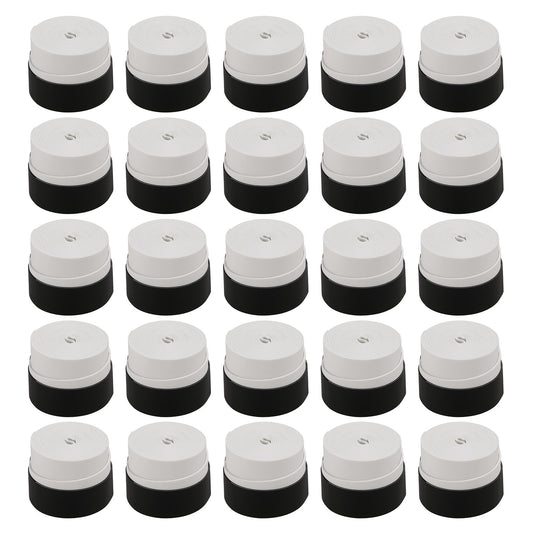Tennis Racket Grip Tape Anti Slip Super Absorbent Tennis Overgrip Badminton Overgrip Pickleball Replacement Grip - 25Pcs / White